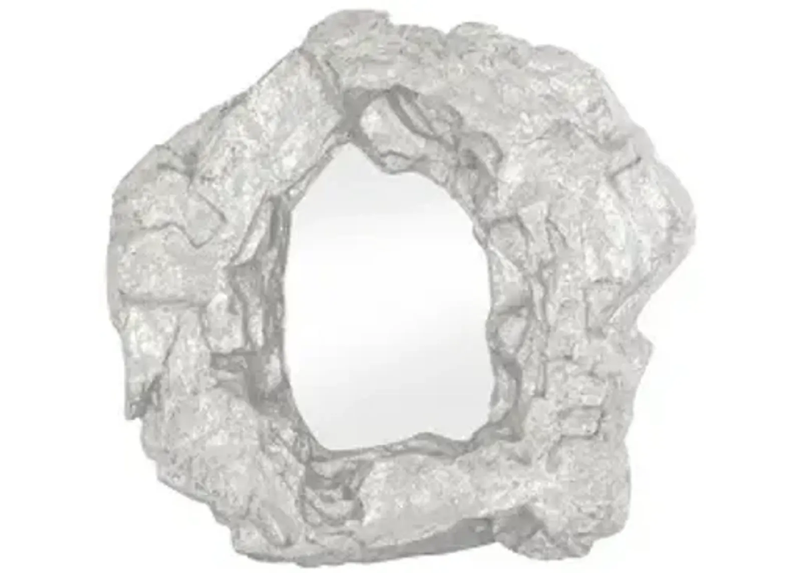 rock pond mirror, silver leaf