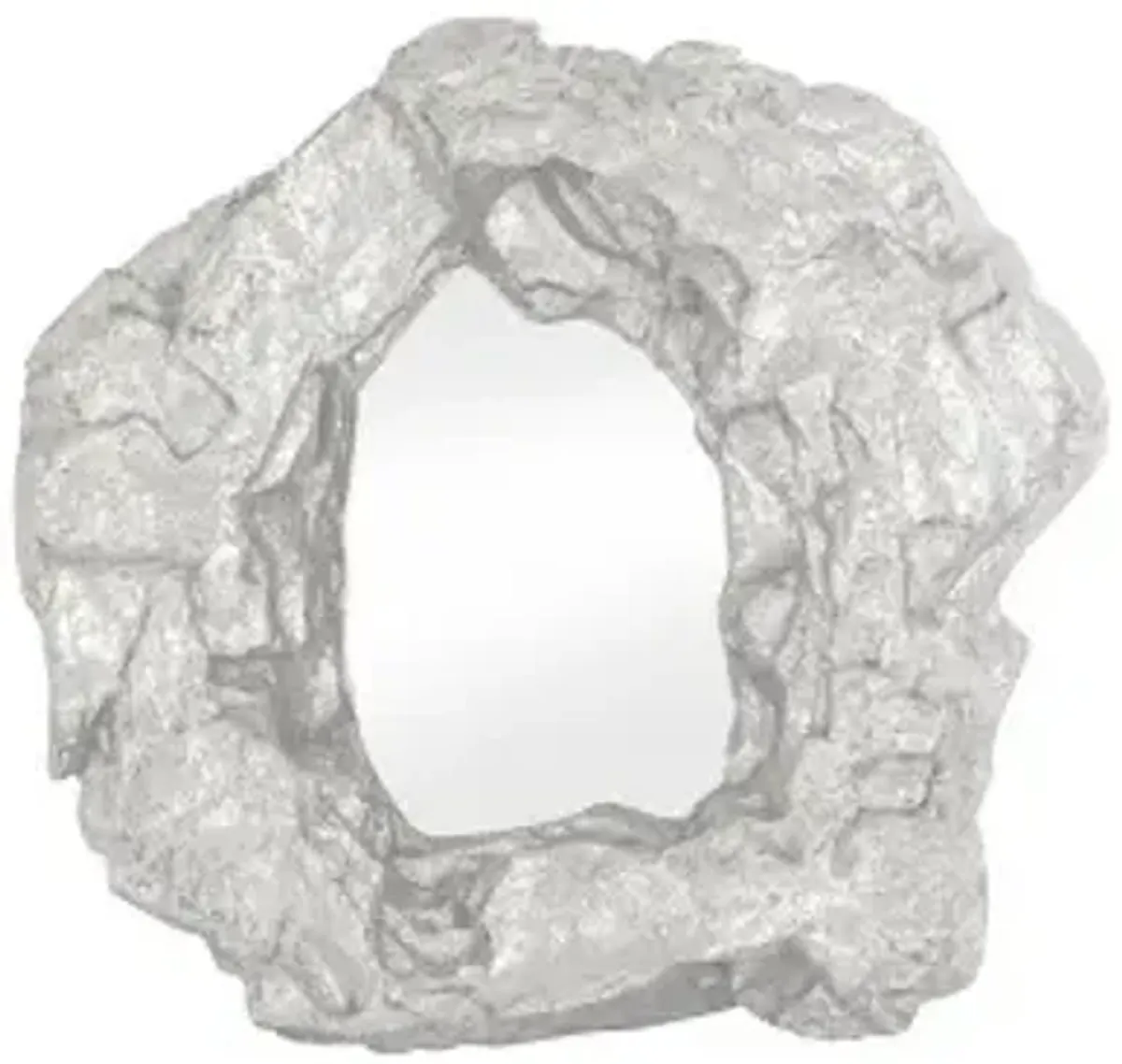 rock pond mirror, silver leaf