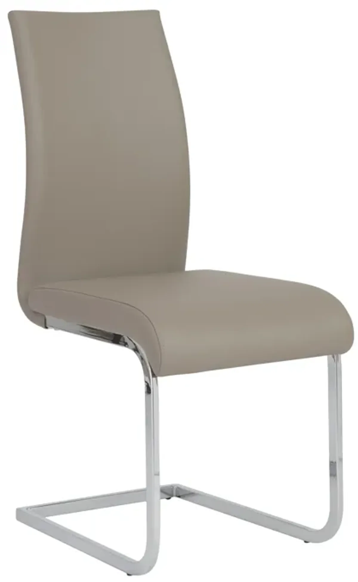 Epifania Dining Chair in Taupe with Chrome Legs - Set of 4