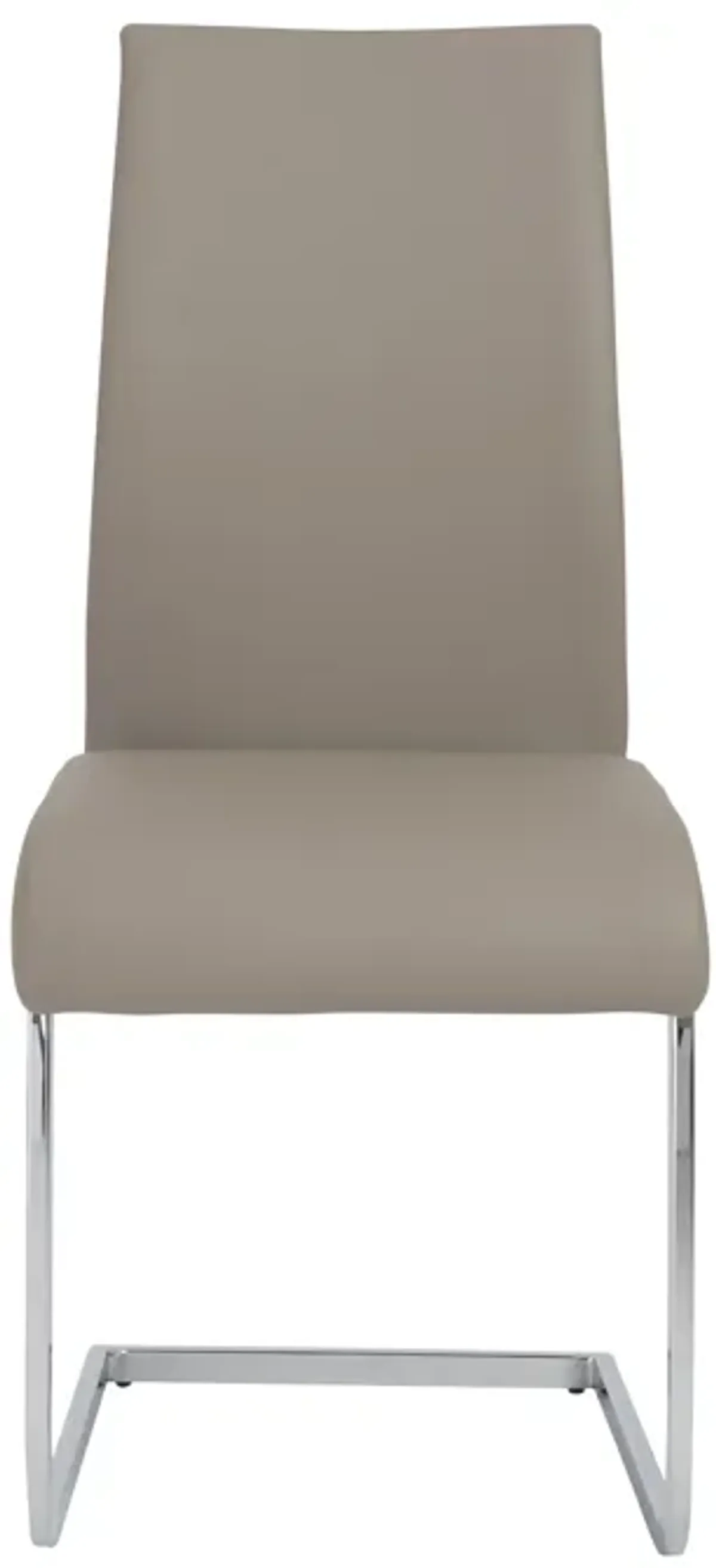 Epifania Dining Chair in Taupe with Chrome Legs - Set of 4