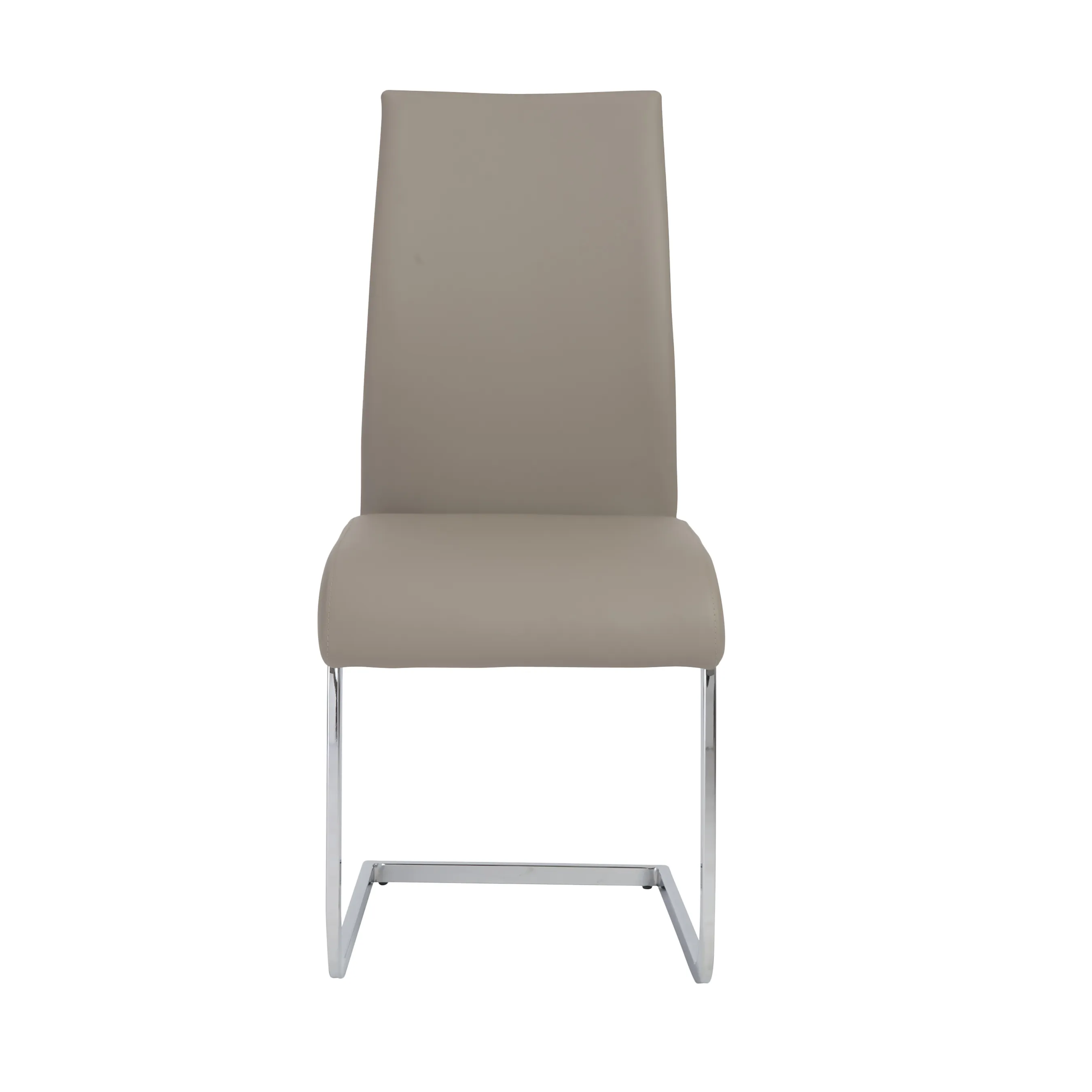 Epifania Dining Chair in Taupe with Chrome Legs - Set of 4