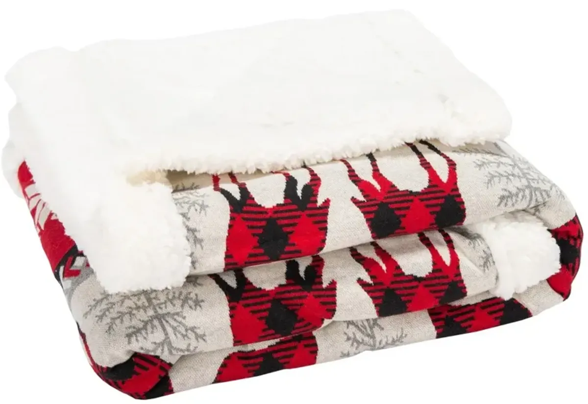 PRANCER SHERPA THROW