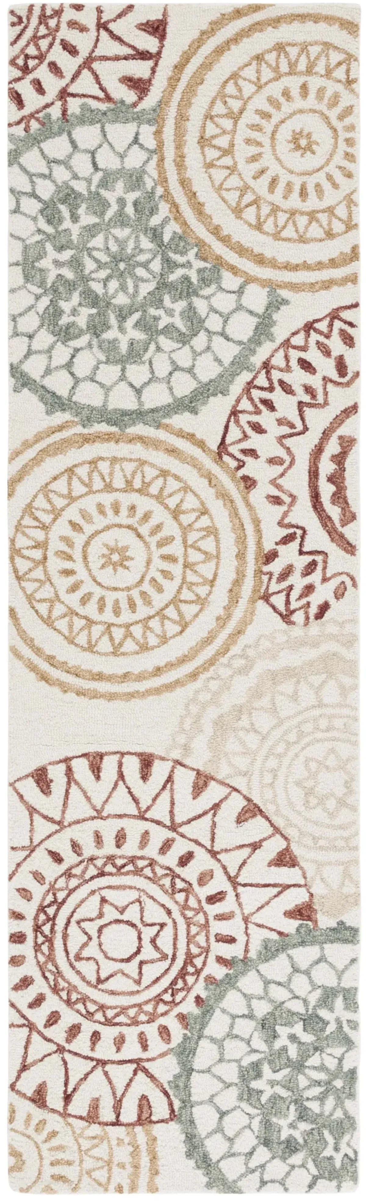 METRO 376 IVORY  2'-3' x 8' Runner Rug