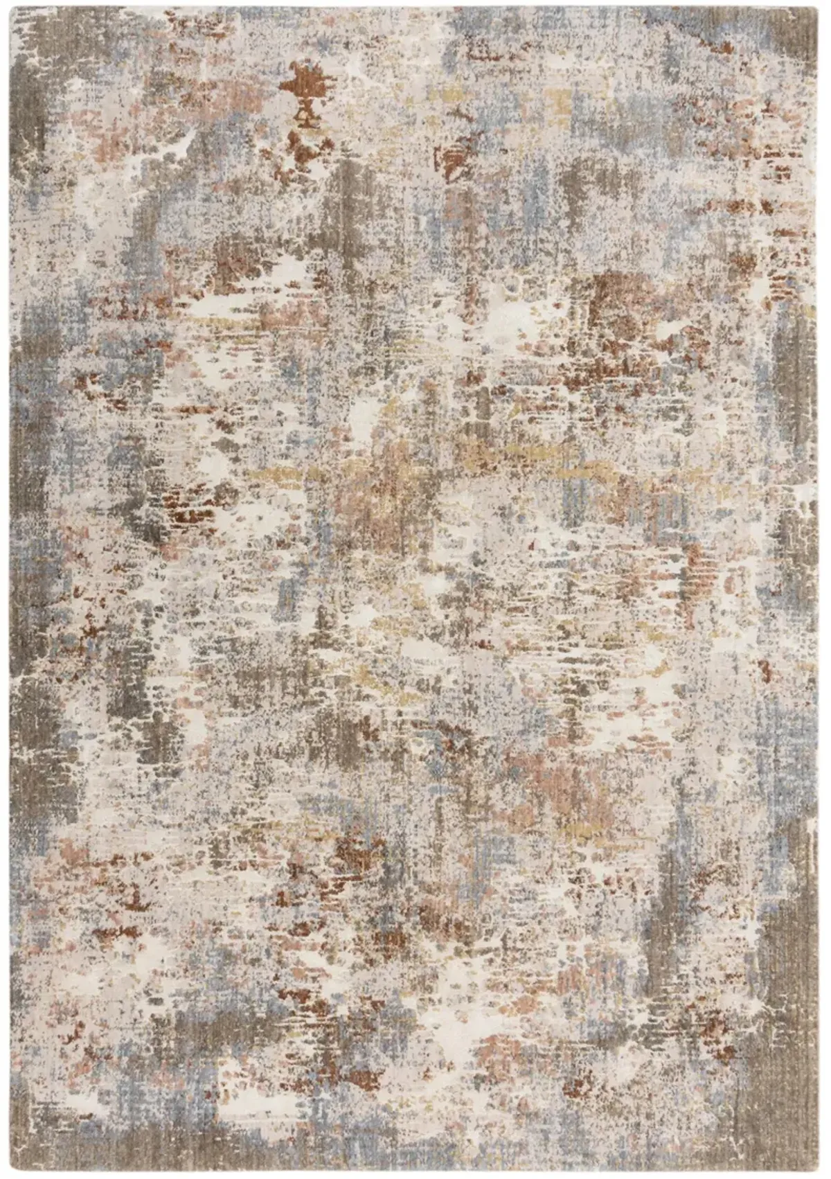 Logan Beige/Multi Abstract Recycled Polyester 9'x12' Rectangle Rug