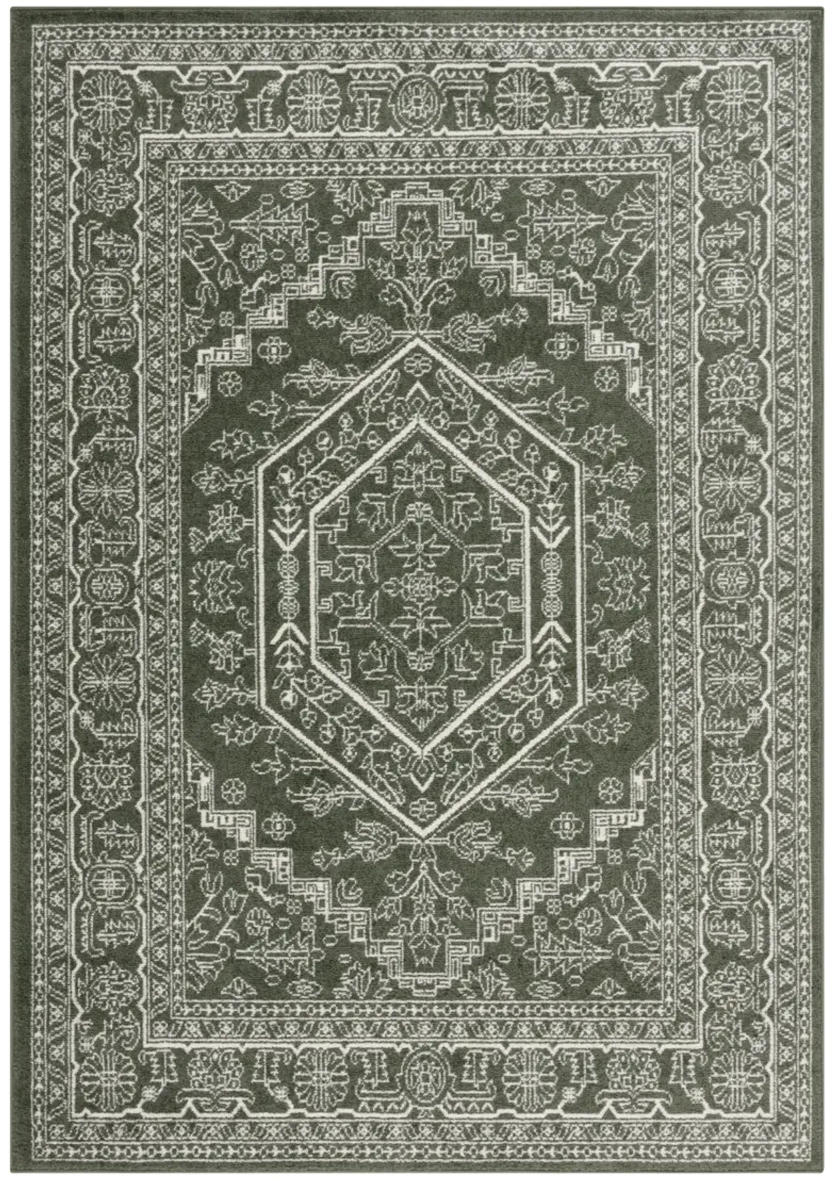 ADIRONDACK 108 DARK GREEN  3' x 5' Small Rectangle Rug