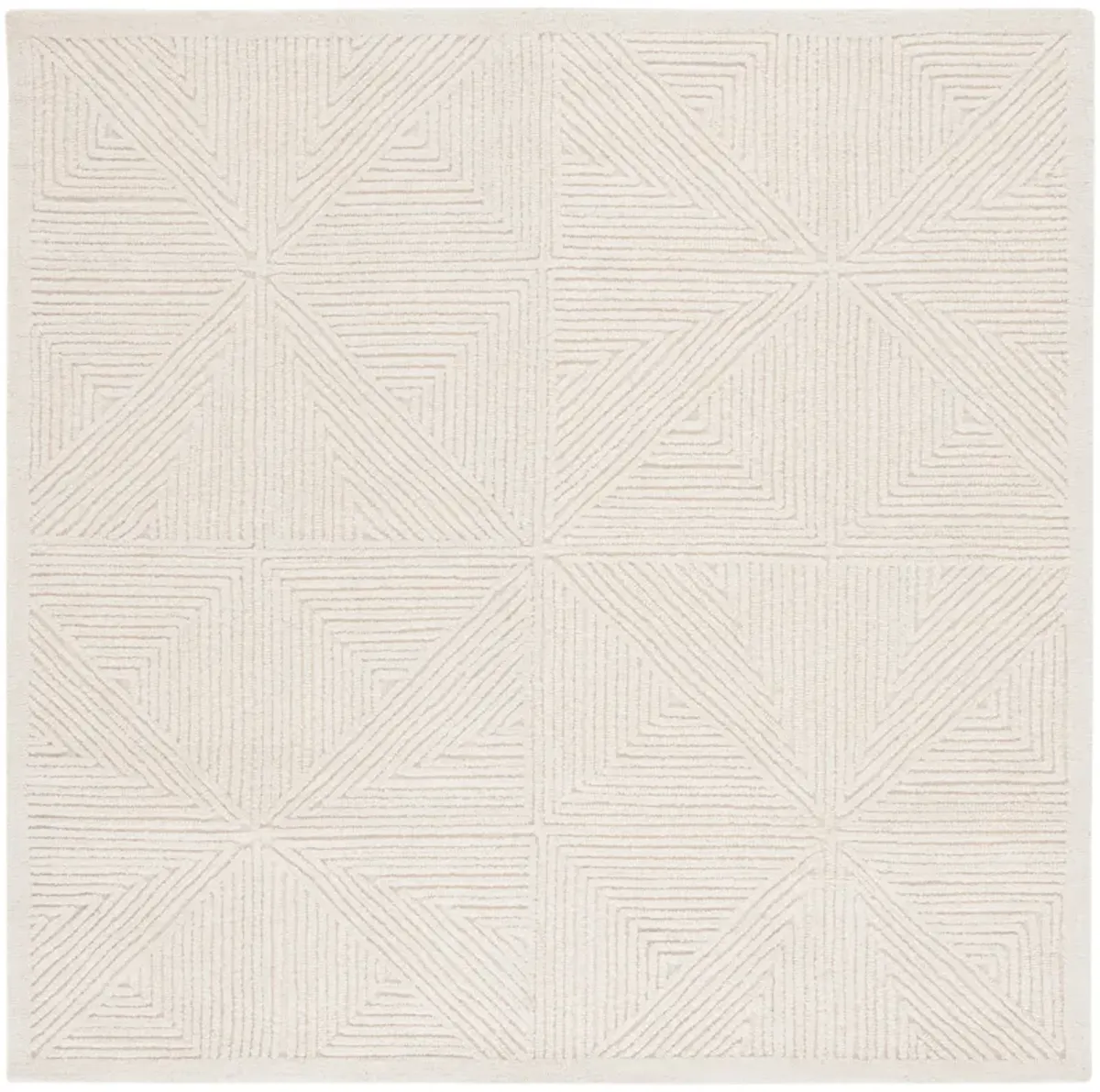 TEXTURAL Hand Tufted 6' x 6' Square area rug