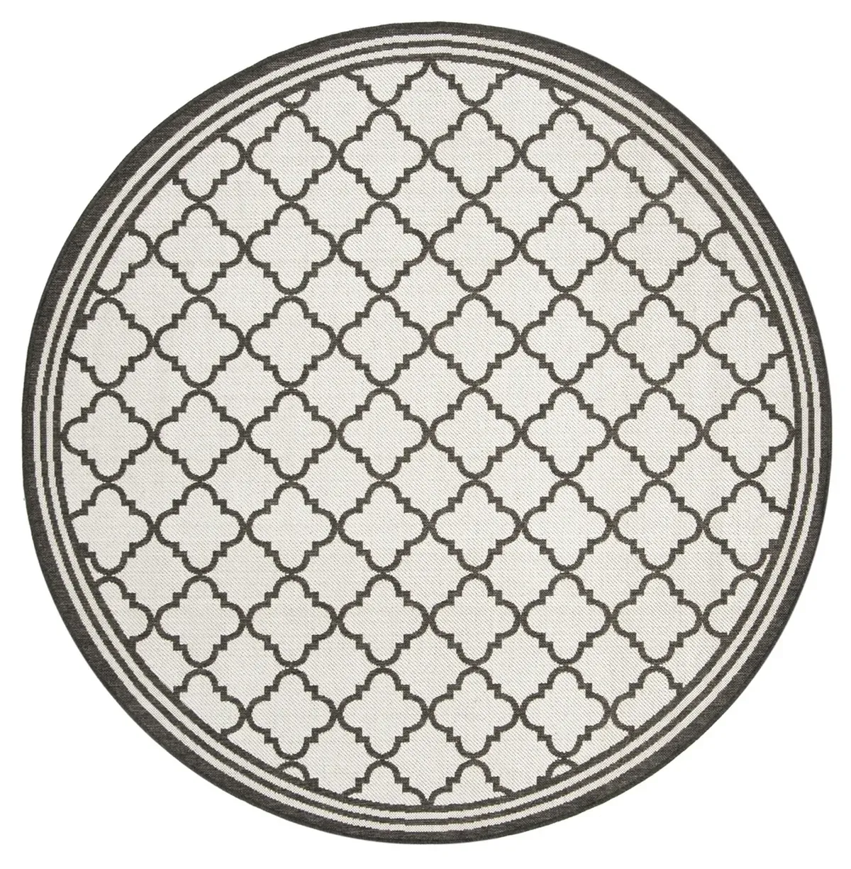 BEACH HOUSE 121 Grey 4' X 4' Round Round Rug