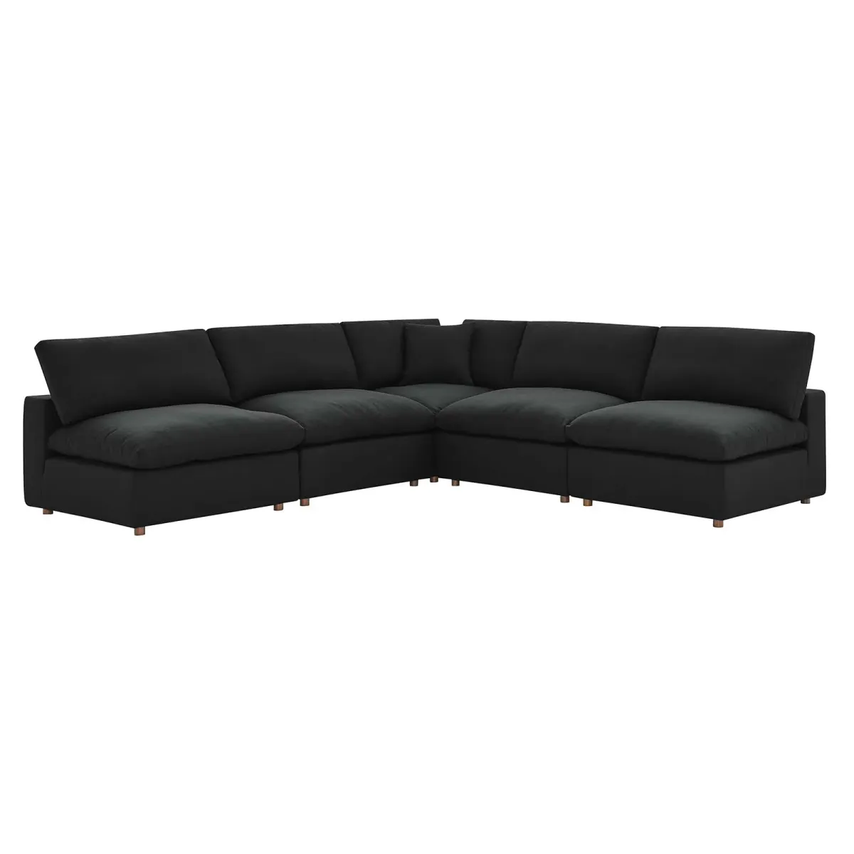 Commix Down Filled Overstuffed 5-Piece Armless Sectional