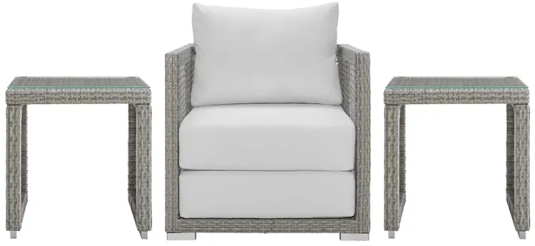 Aura 3 Piece Outdoor Patio Wicker Rattan Set