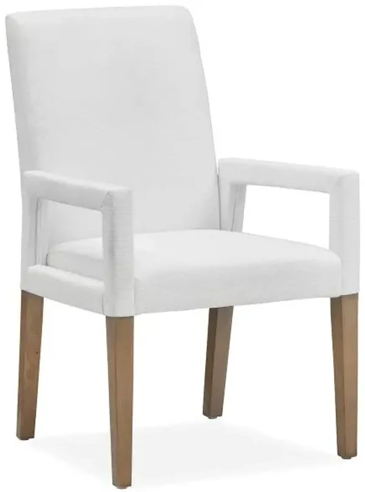 Dining Arm Chair w/White Uph.Seat & Back