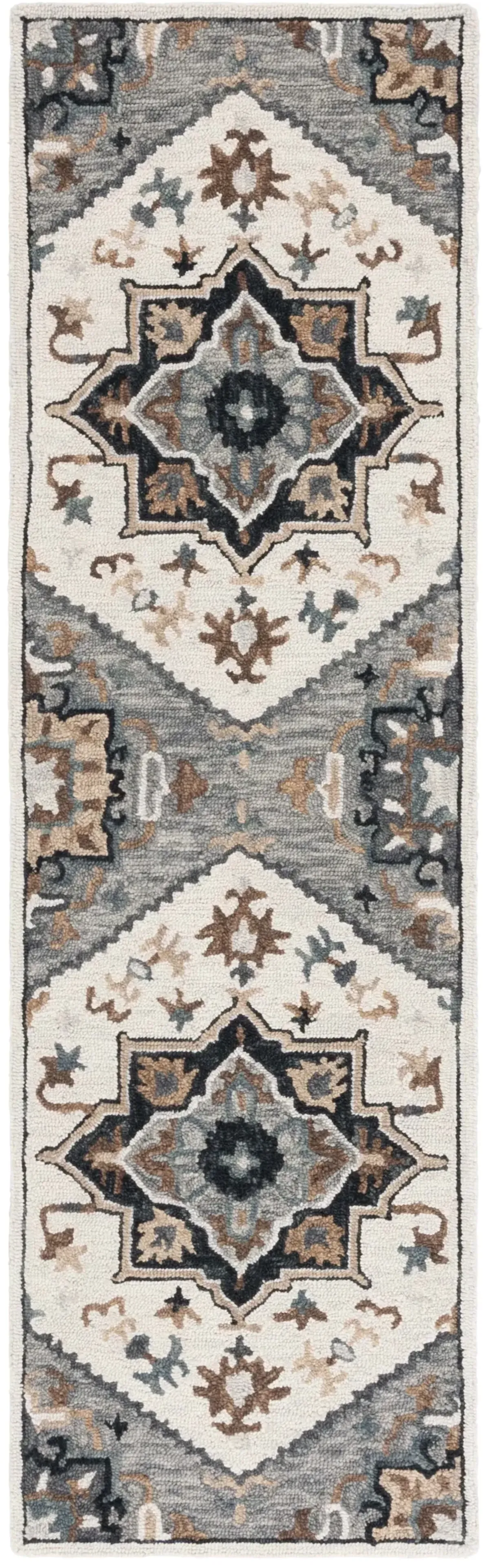 HERITAGE 552 IVORY  2'-3' x 8' Runner Rug