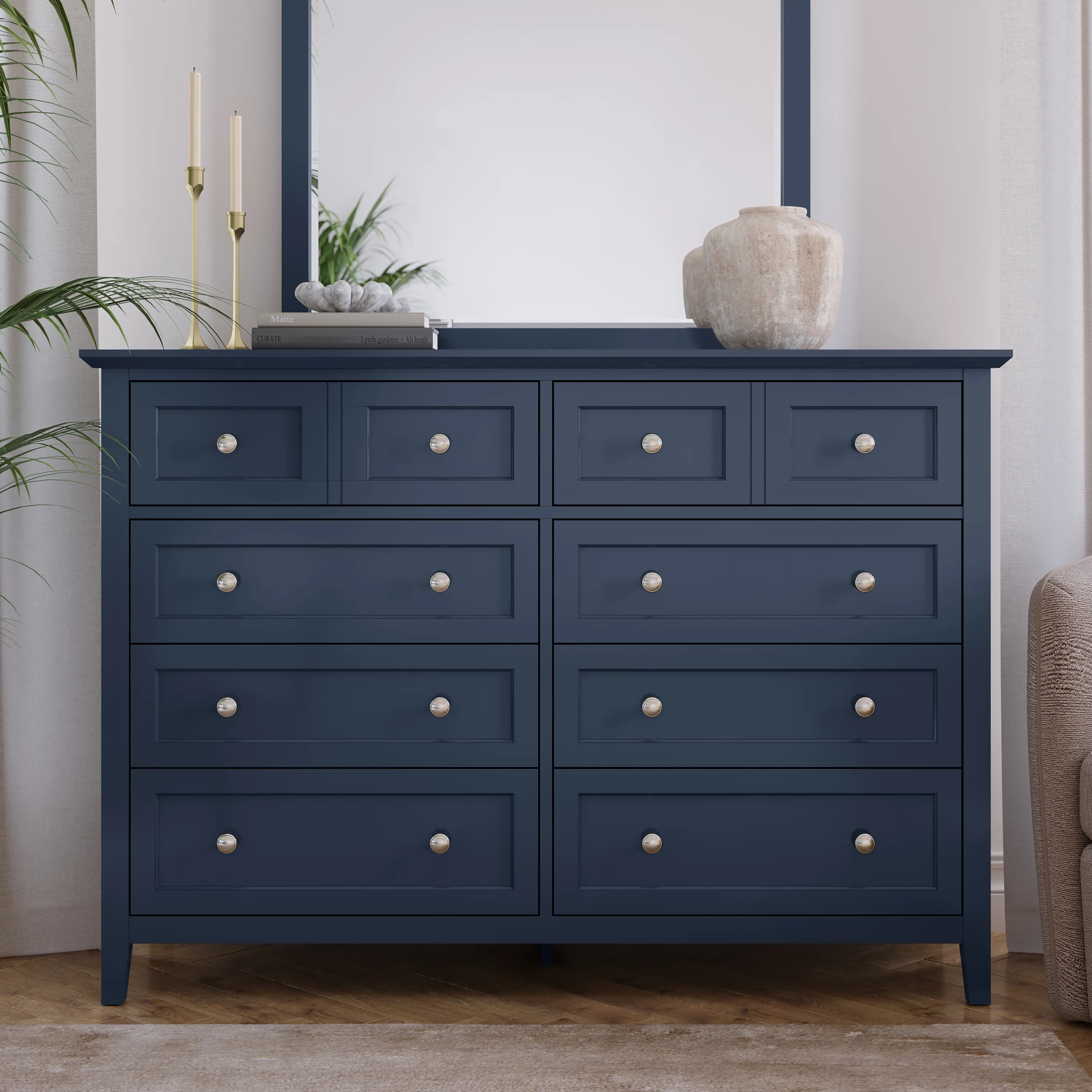 Grace Eight Drawer Dresser in Blueberry (2024)