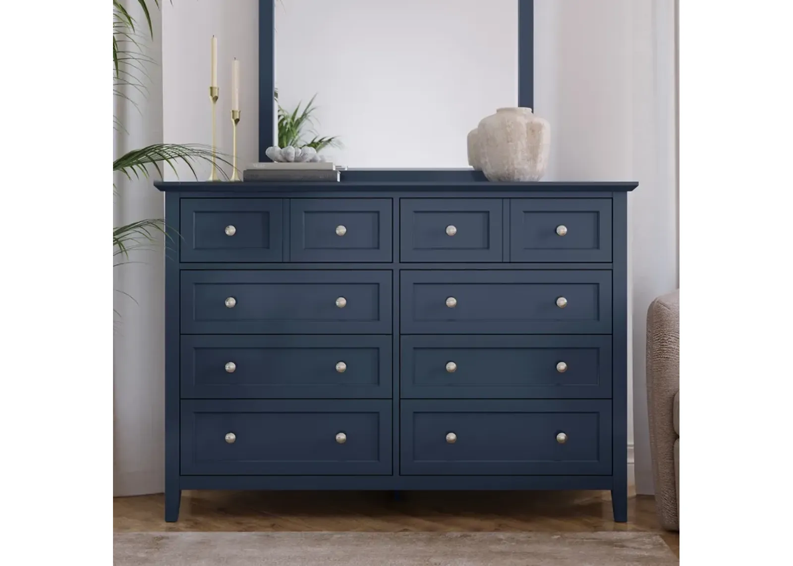 Grace Eight Drawer Dresser in Blueberry (2024)