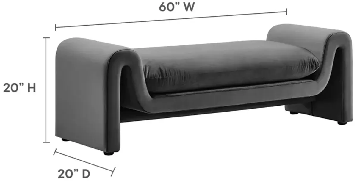 Waverly Performance Velvet Bench