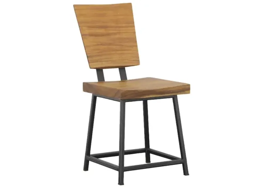 Smoothed Dining Chair, Natural, Black Base