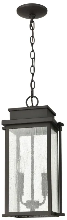 Braddock 10" Wide 2-Light Outdoor Pendant - Architectural Bronze