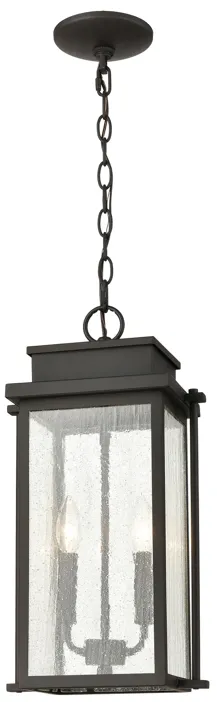 Braddock 10" Wide 2-Light Outdoor Pendant - Architectural Bronze