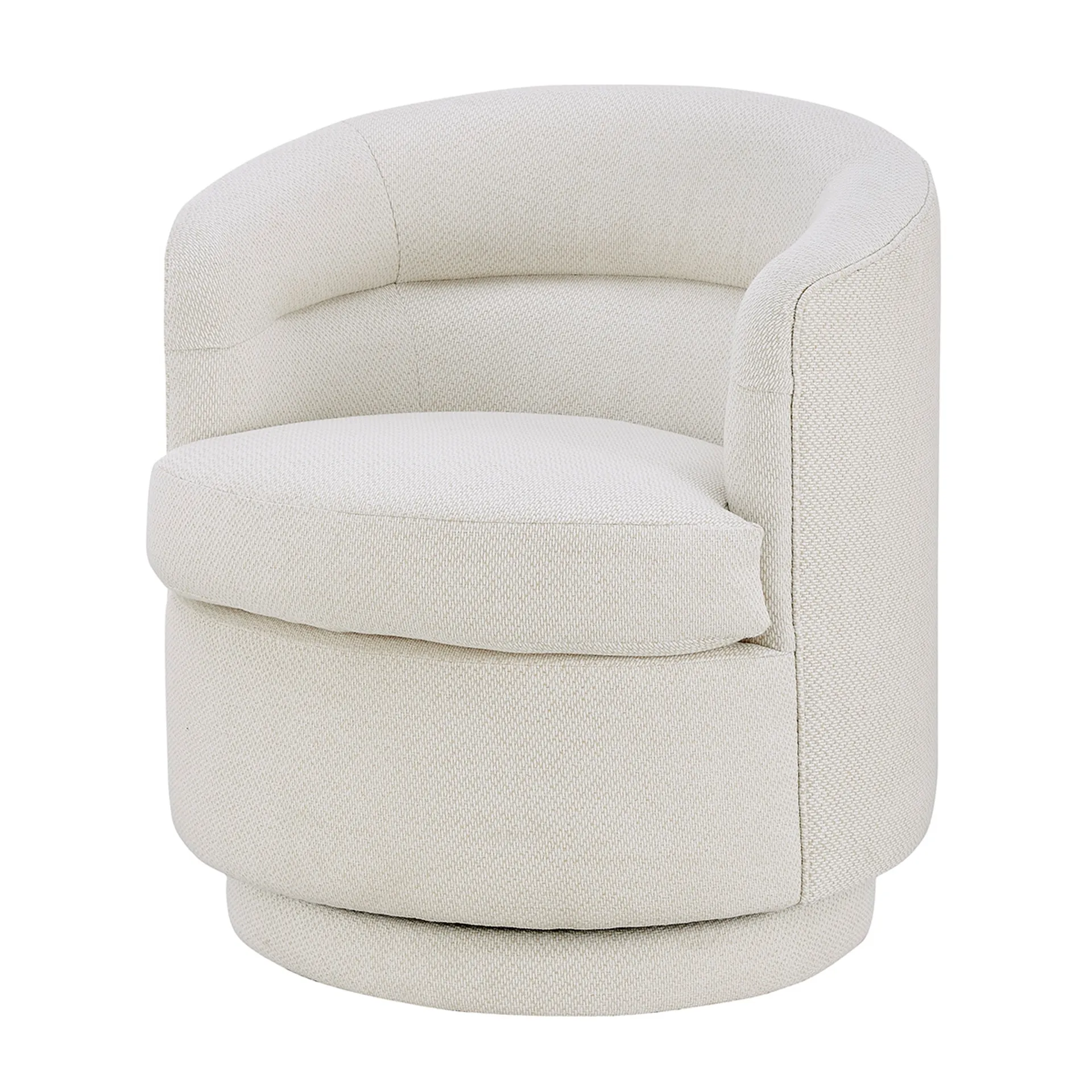 Rachel Fabric Swivel Accent Arm Chair, Cardiff Cream 