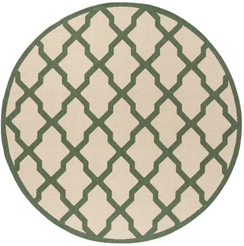 LINDEN 122 Collection LND122W-6SQ Cream / Green 6'-7" X 6'-7" Square