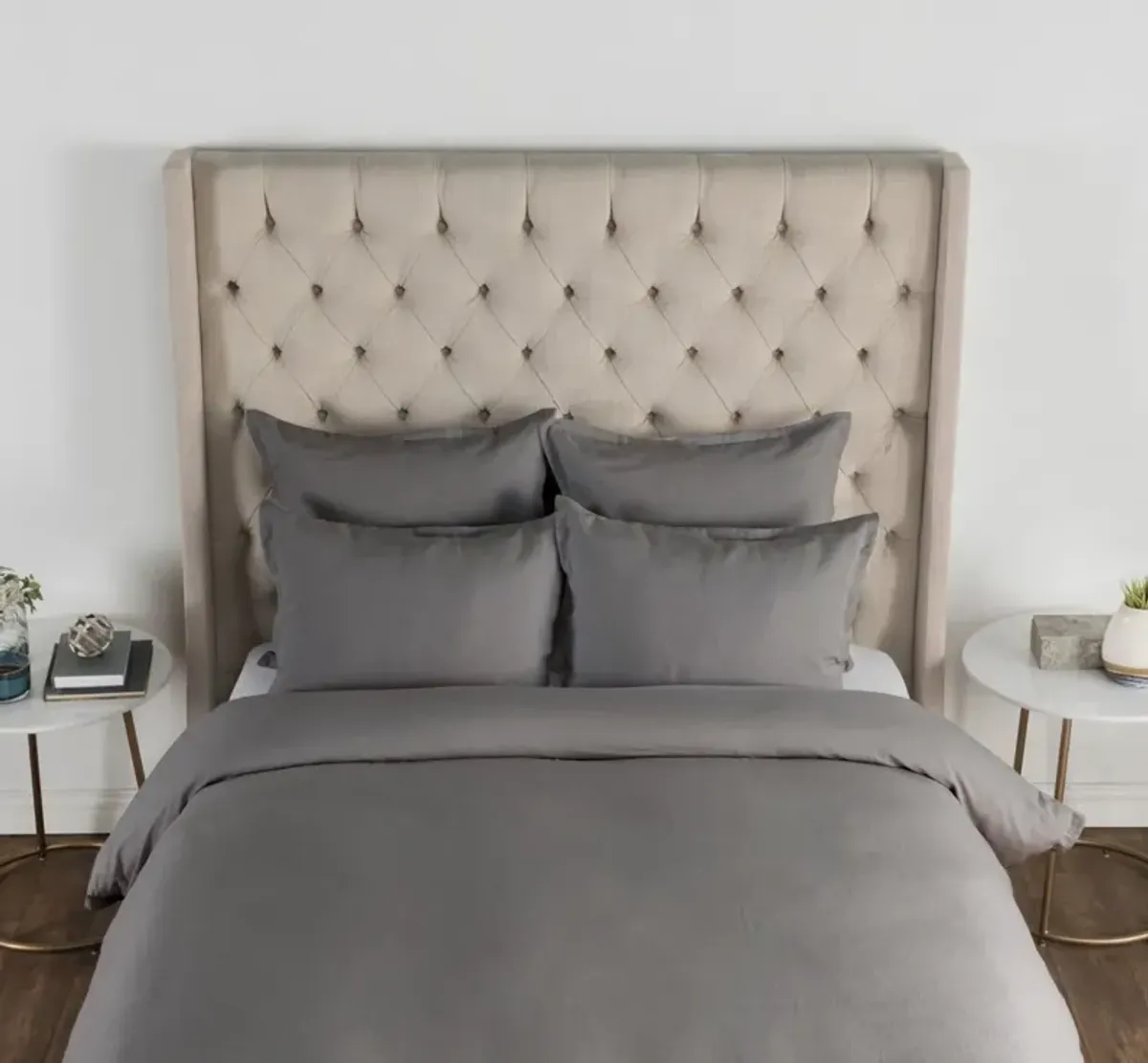 Arcadia Charcoal Queen Duvet