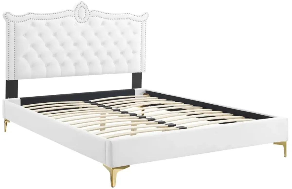 Clara Performance Velvet Queen Platform Bed