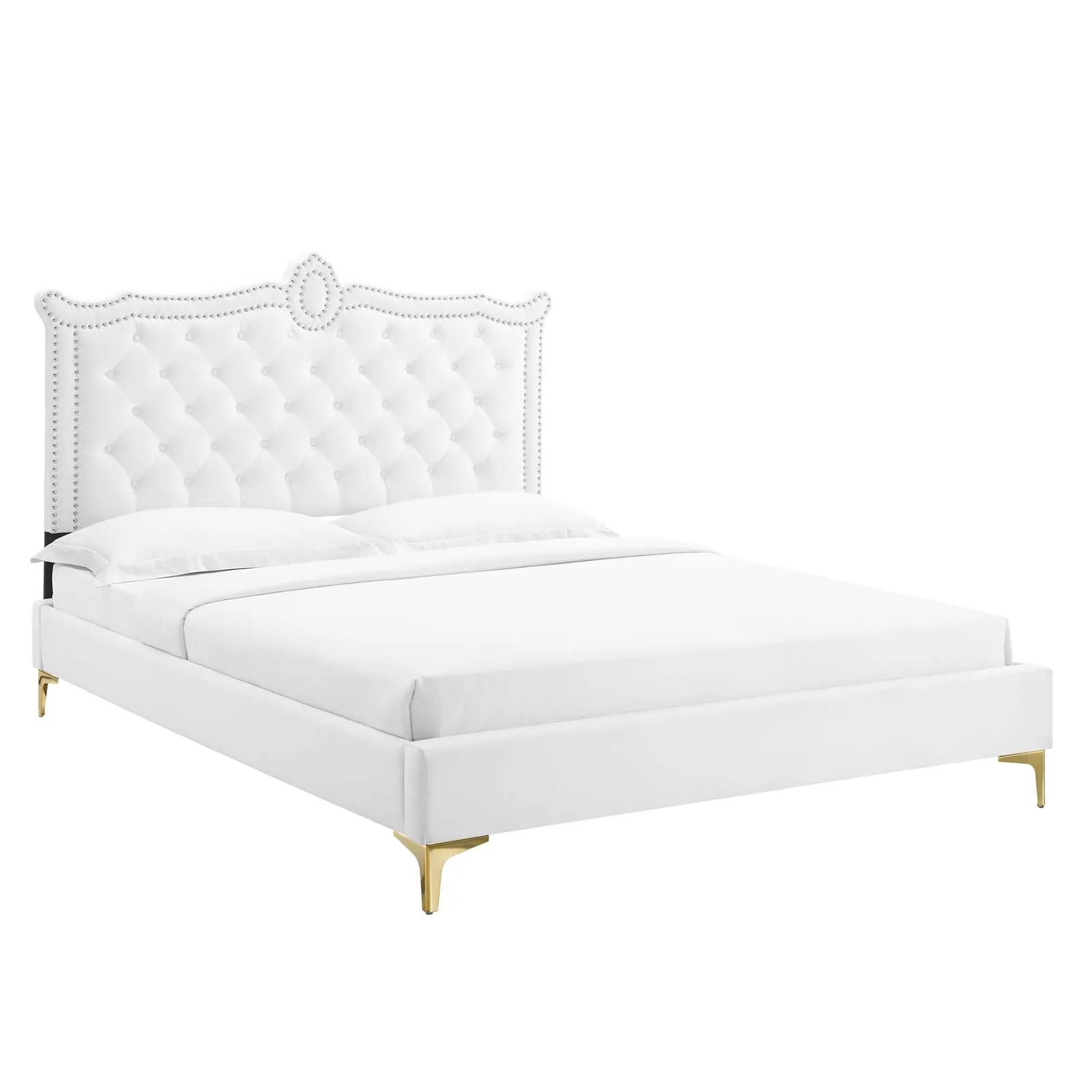 Clara Performance Velvet Queen Platform Bed