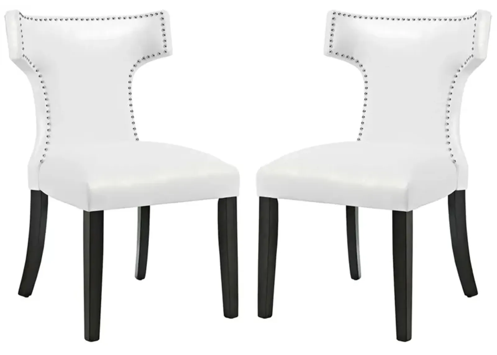 Curve Dining Chair Vinyl Set of 2