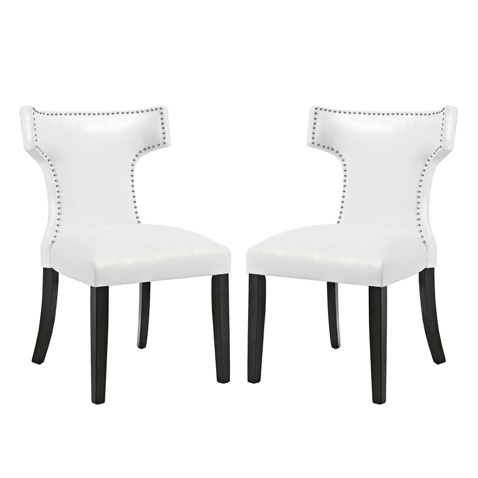 Curve Dining Chair Vinyl Set of 2