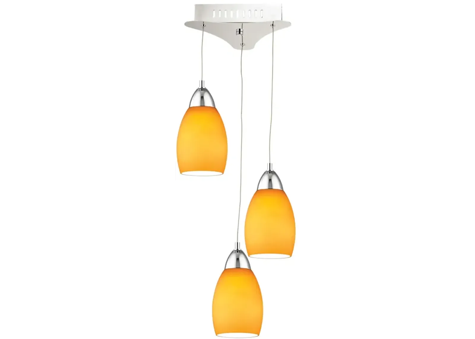 Buro 9" Wide 3-Light Mini Pendant - Chrome