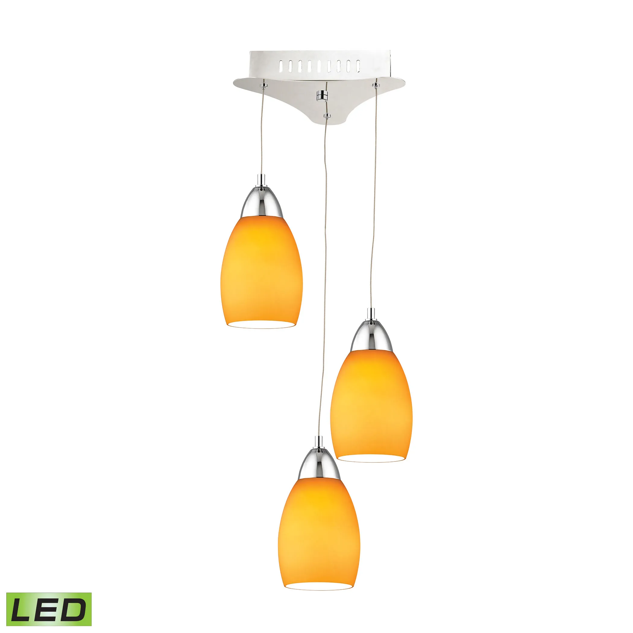 Buro 9" Wide 3-Light Mini Pendant - Chrome