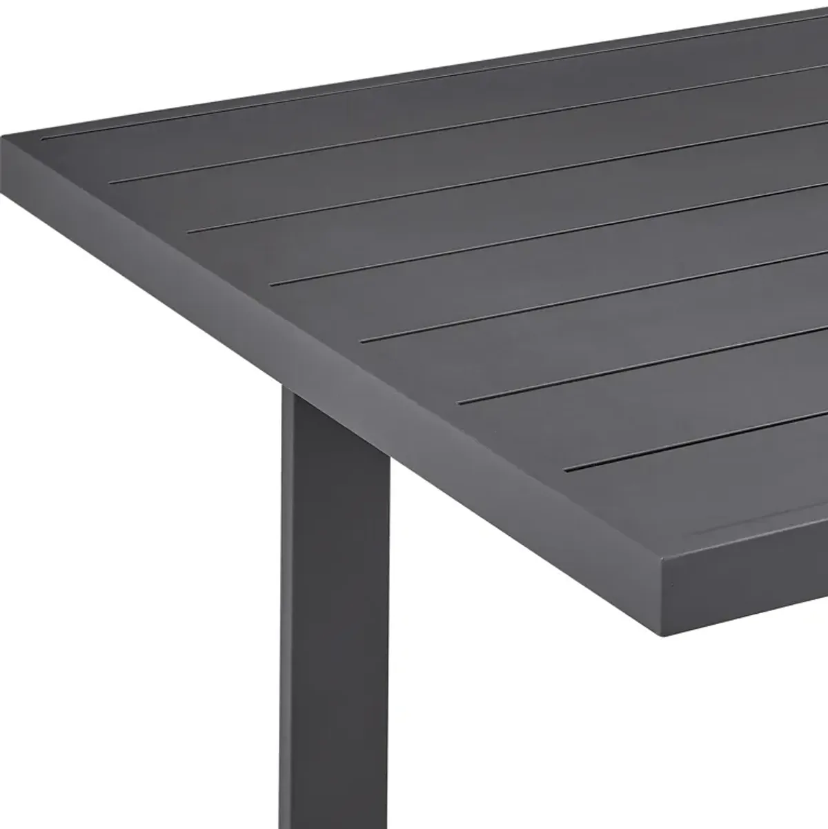 Menorca Outdoor Patio Dining Table in Aluminum