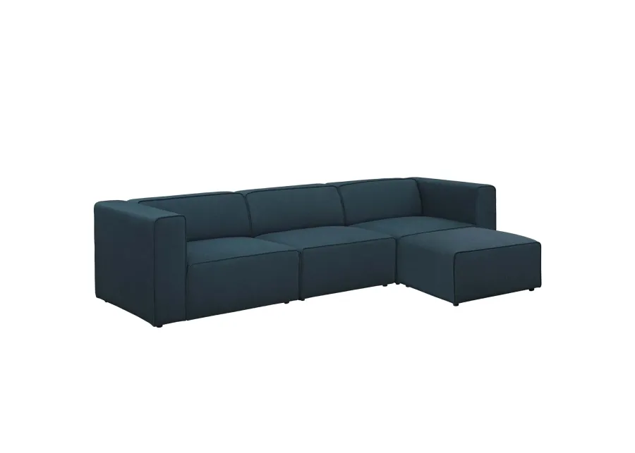 Mingle 4 Piece Upholstered Fabric Sectional Sofa Set