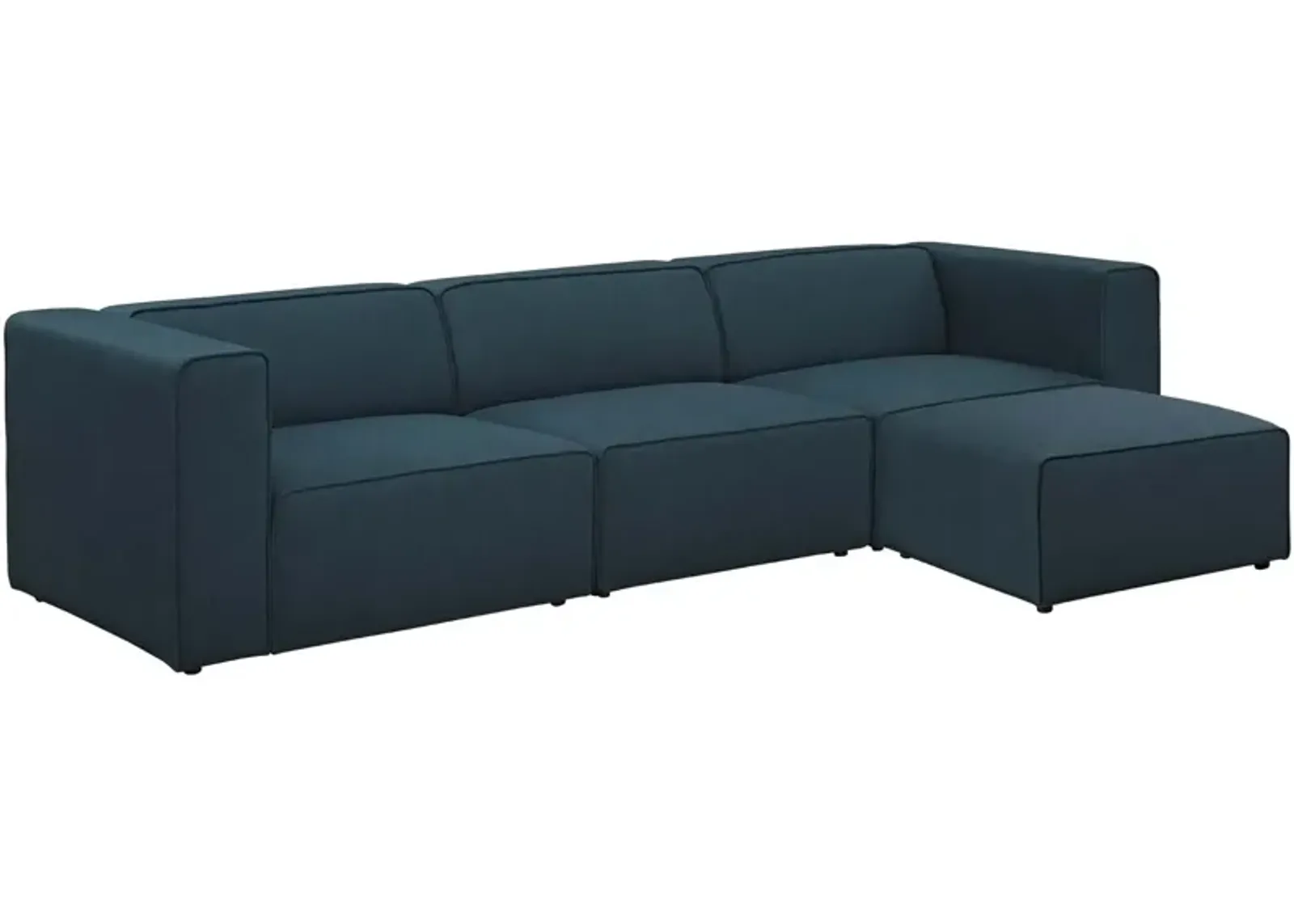 Mingle 4 Piece Upholstered Fabric Sectional Sofa Set