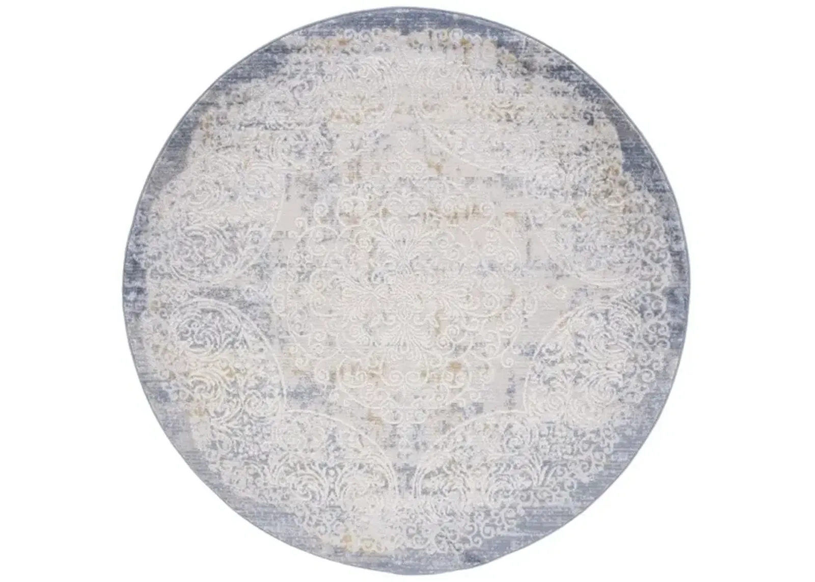 PALMA 322 Blue 6'-7' X 6'-7' Round Round Rug