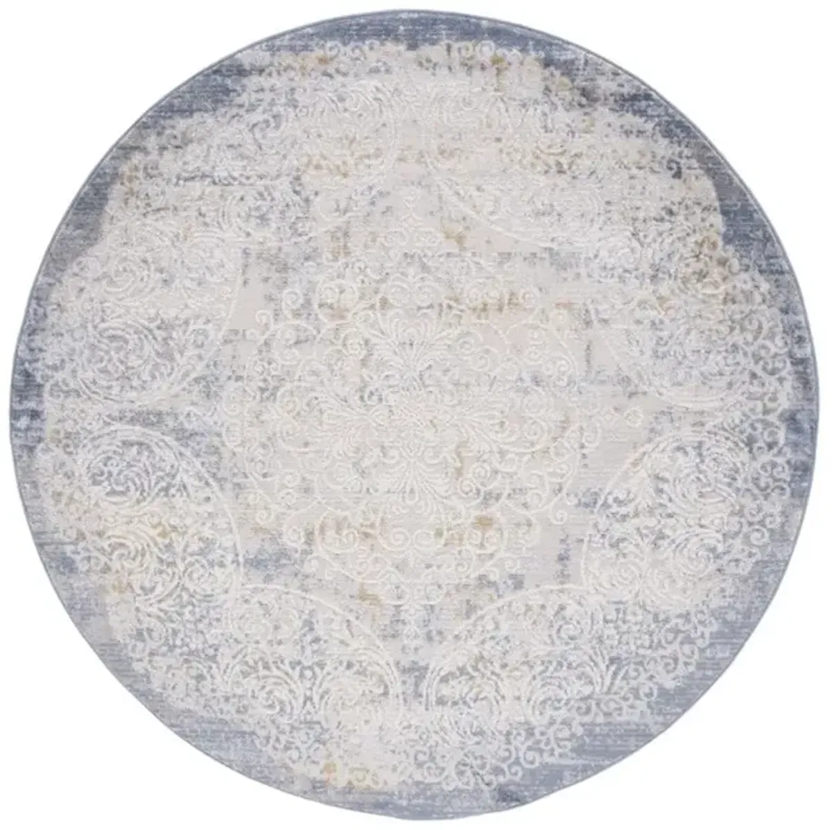 PALMA 322 Blue 6'-7' X 6'-7' Round Round Rug