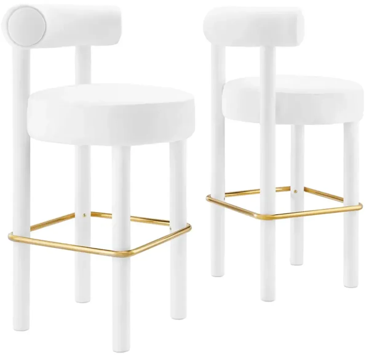 Toulouse Performance Velvet Bar Stool - Set of 2