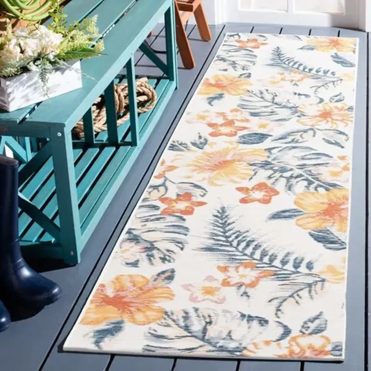 SUNRISE 671 Orange 2' X 8' Runner Rug