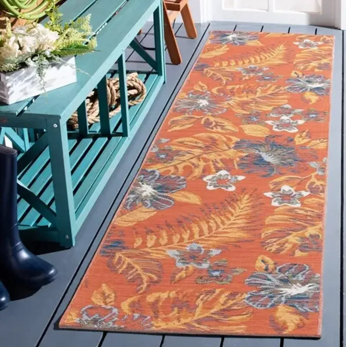 SUNRISE 671 Orange 2' X 8' Runner Rug