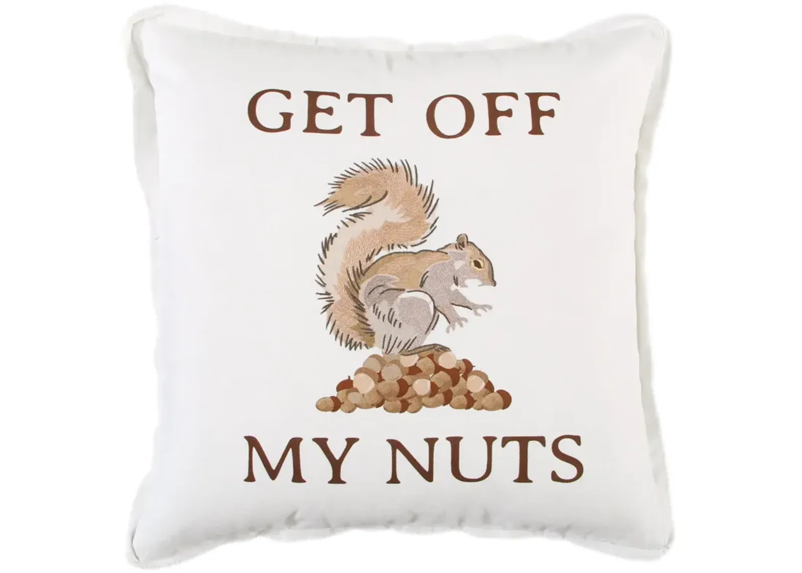 Back Talk Sentiment Beige Pillow