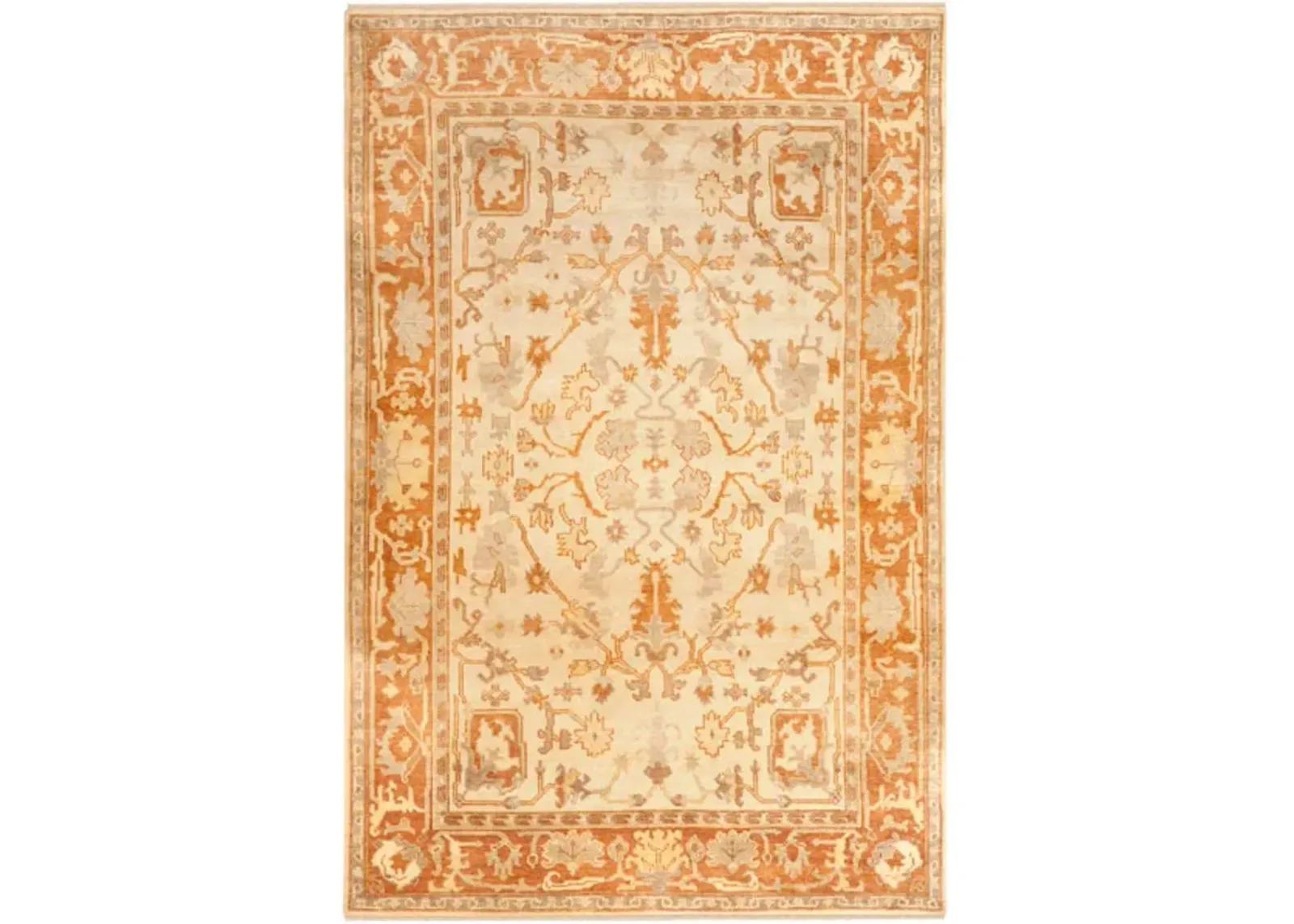 OSH122 Orange 6' X 9' Medium Rectangle Rug