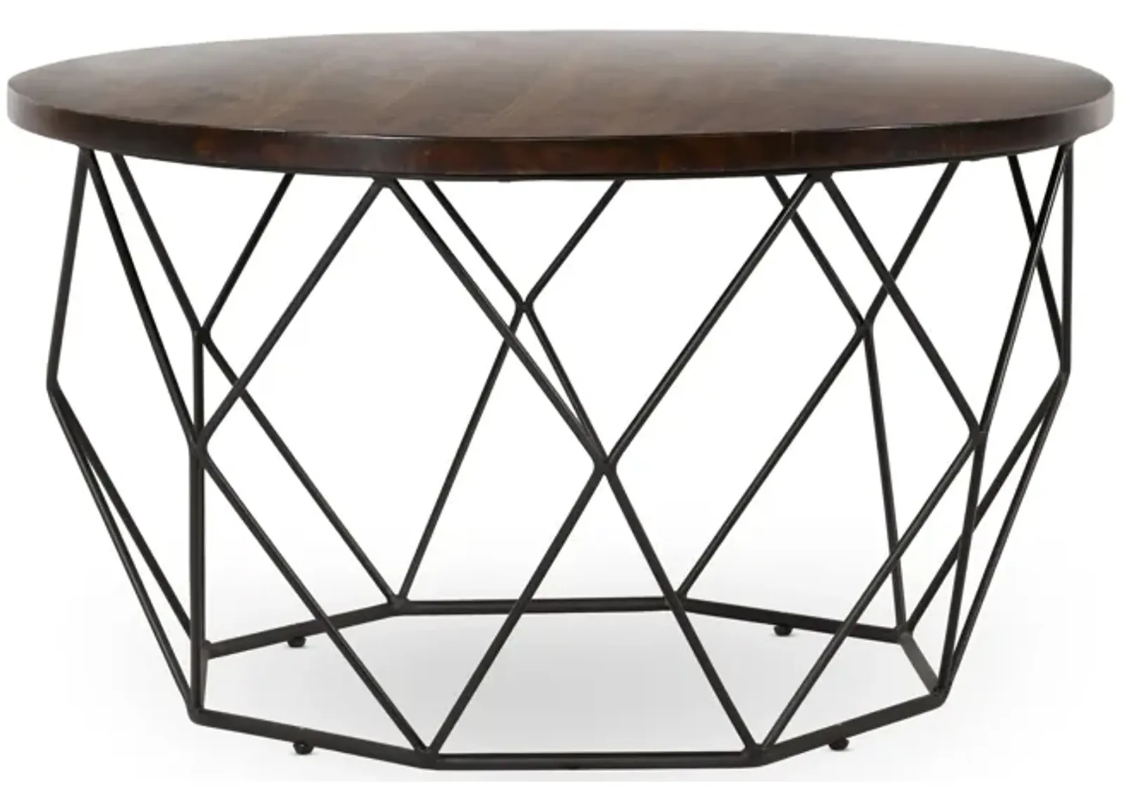 Chester Round Coffee Table Dark Brown