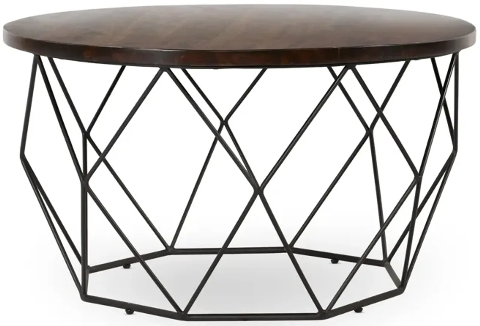 Chester Round Coffee Table Dark Brown