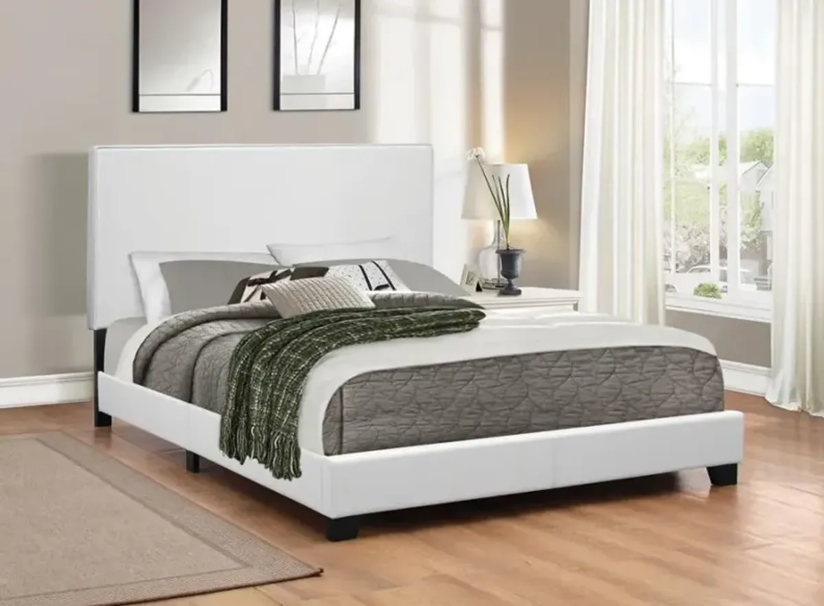 Alisa Queen Upholstered Bed White