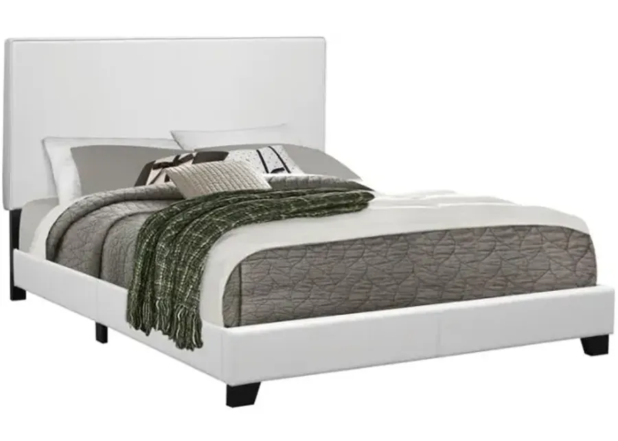 Alisa Queen Upholstered Bed White