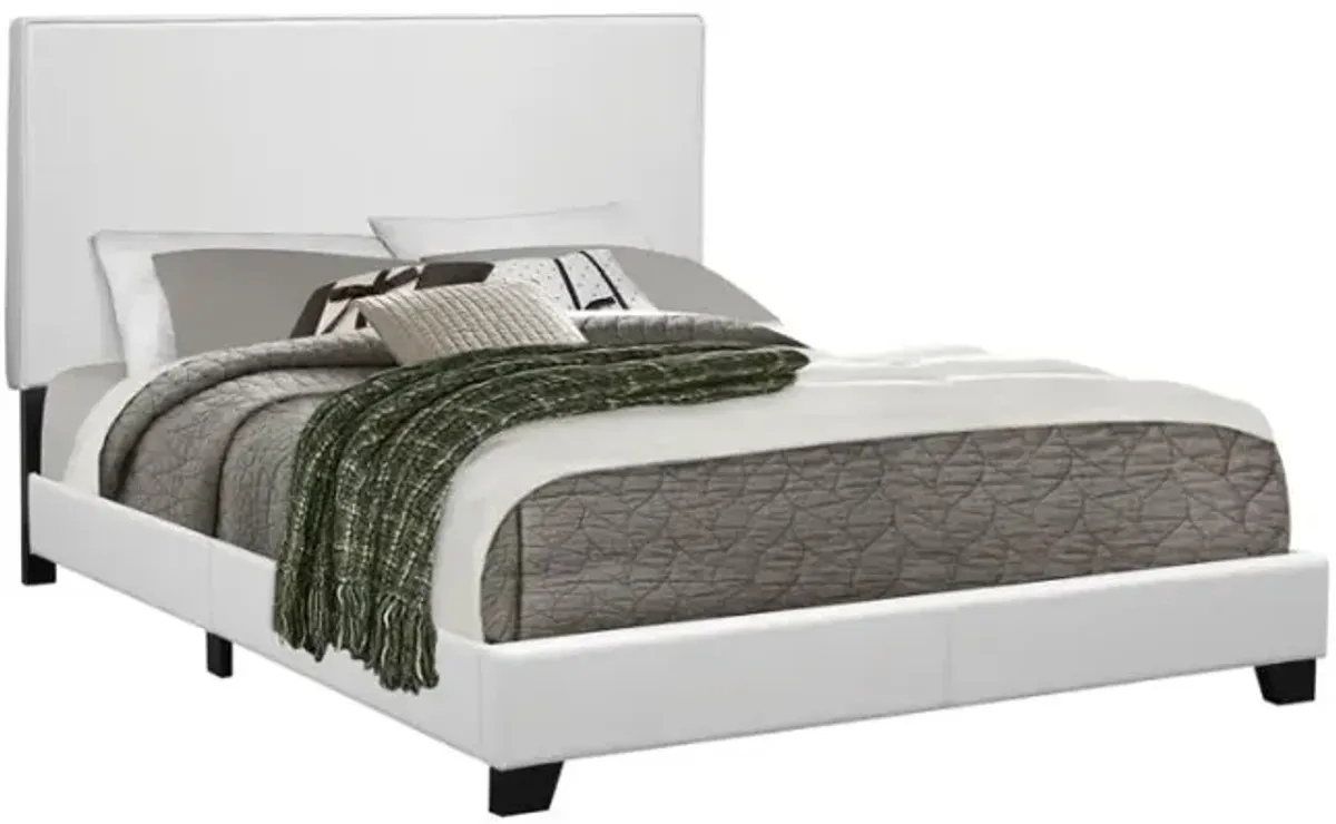 Alisa Queen Upholstered Bed White