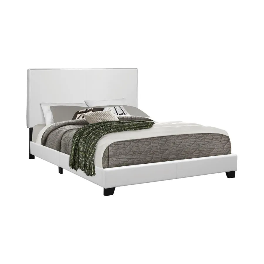 Alisa Queen Upholstered Bed White