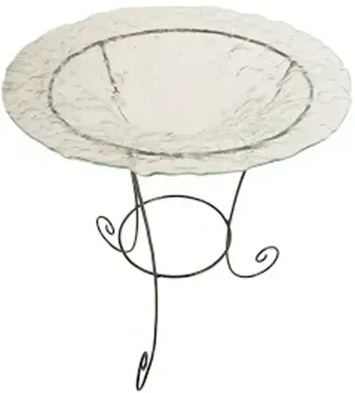 frosted glass bowl on stand, md