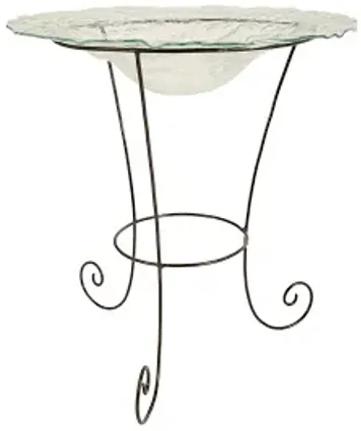 frosted glass bowl on stand, md