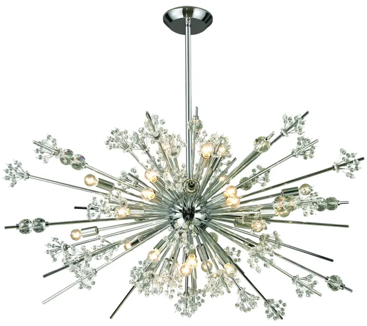 Starburst 48" Wide 29-Light Chandelier - Polished Chrome