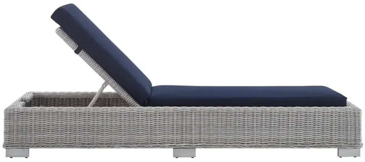 Conway Sunbrella® Outdoor Patio Wicker Rattan Chaise Lounge